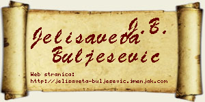 Jelisaveta Bulješević vizit kartica
